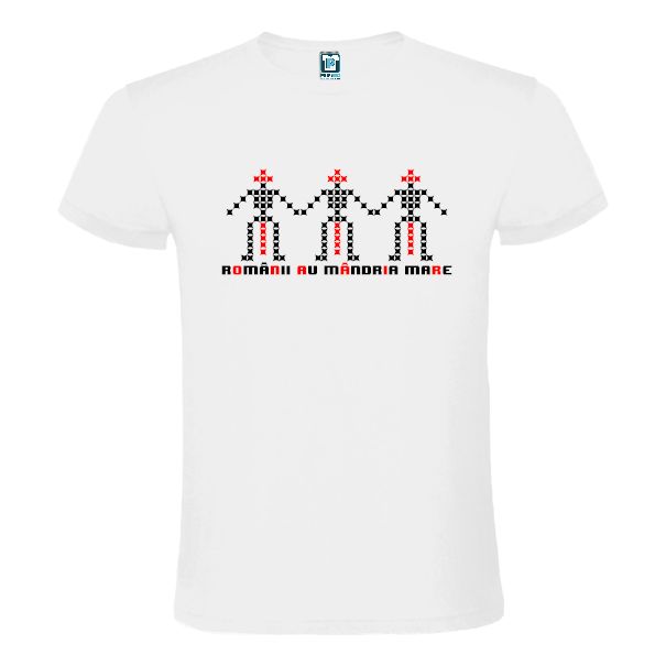 Tricou barbati - Românii au mândria mare - Alb