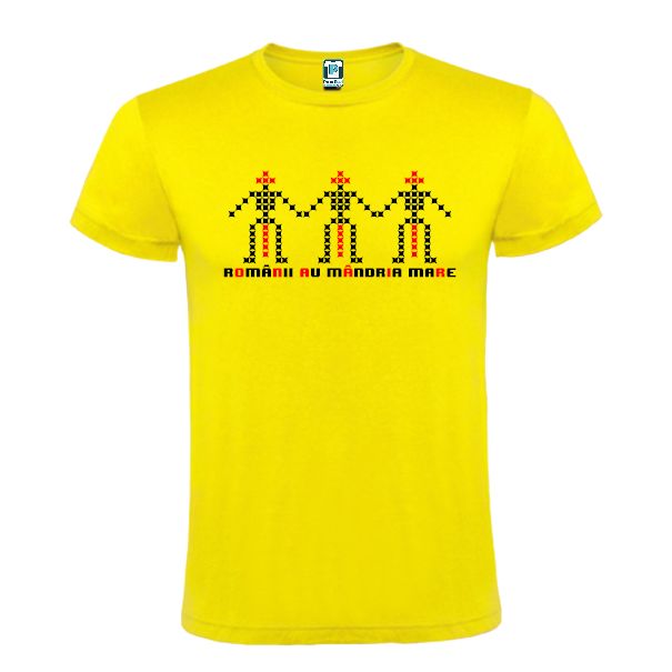 Tricou barbati - Românii au mândria mare - Galben