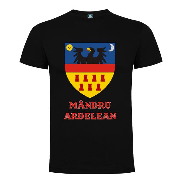 Tricou bărbați - Stema Transilvaniei - Negru