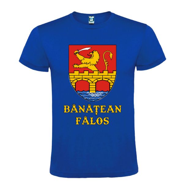 Tricou bărbați - Stema Banatului - Albastru