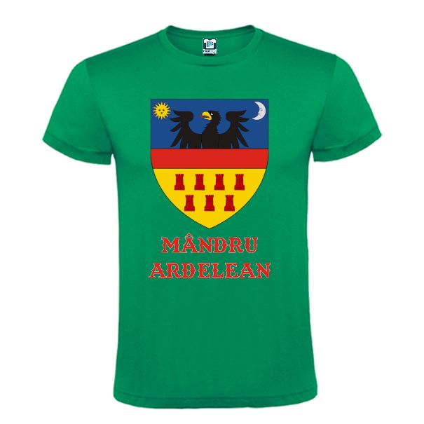 Tricou bărbați - Stema Transilvaniei - Verde