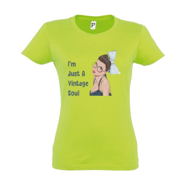 Tricou damă - Vintage Soul - Verde lime