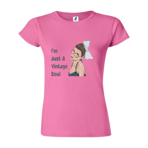 Tricou damă - Vintage Soul - Roz