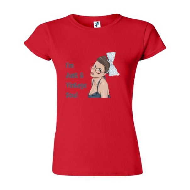 Tricou damă - Vintage Soul - Roșu