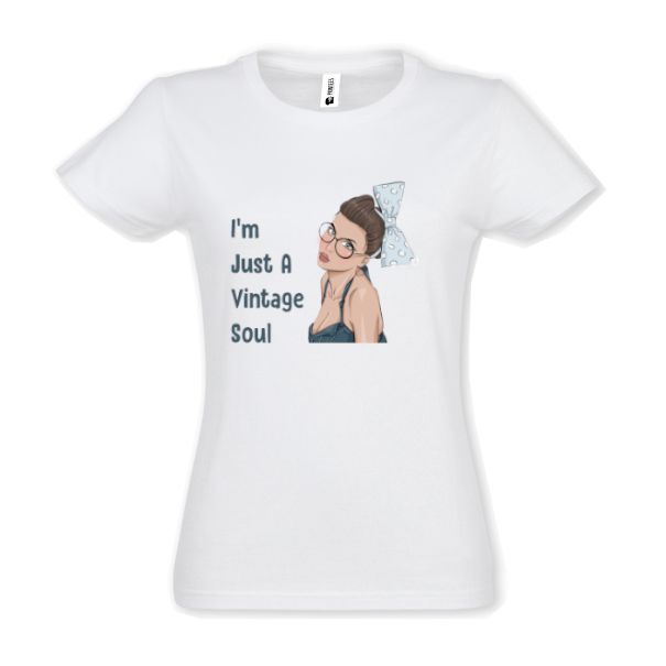 Tricou damă - Vintage Soul - Alb