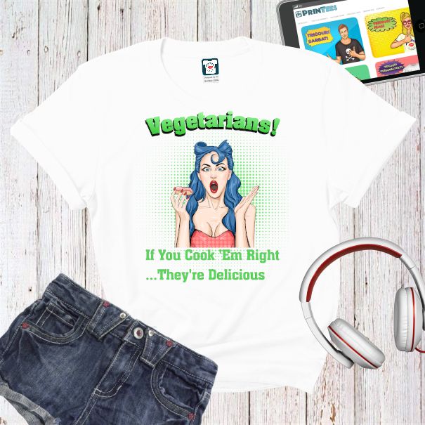 Tricou damă - Vegetarians are delicious