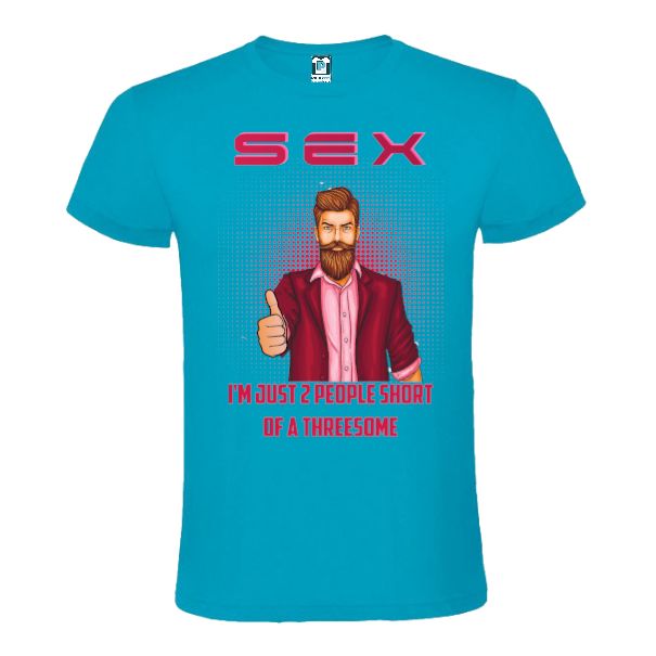 Tricou bărbați - Threesome - Albastru atol