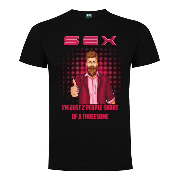 Tricou bărbați - Threesome - Negru