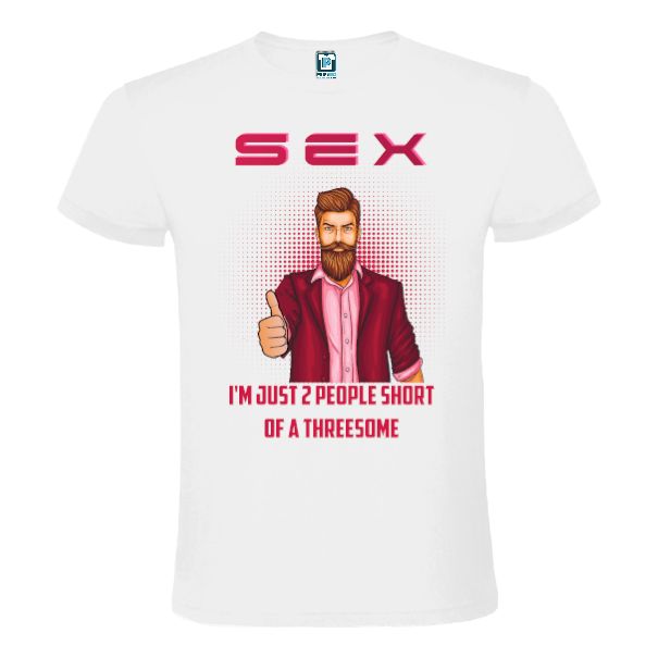 Tricou bărbați - Threesome - Alb