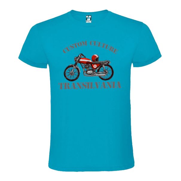 Tricou bărbați - Custom Culture Transilvania - Albastru atol