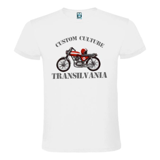Tricou bărbați - Custom Culture Transilvania - Alb