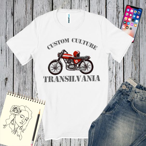Ești din Transilvania și pasiunea ta sunt motocicletele modificate atunci noi avem pentru tine un tricou bărbați Custom Culture Tricou bărbați - Custom Culture Transilvania