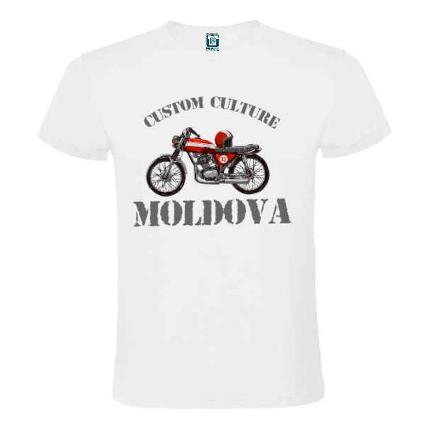 Tricou bărbați - Custom Culture Moldova - Alb