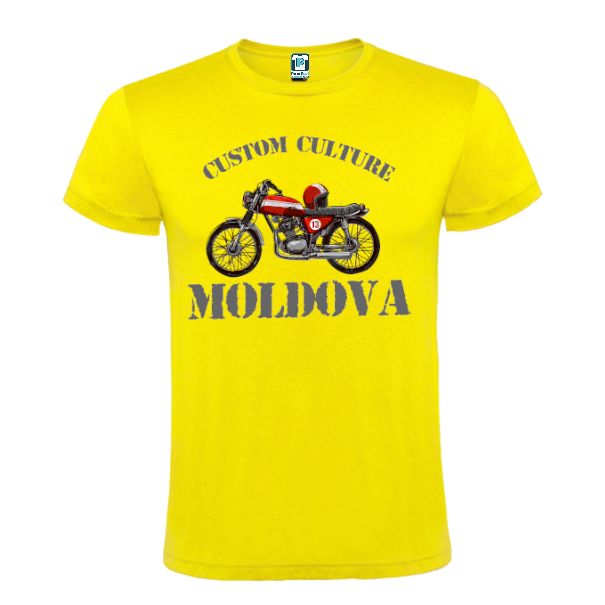 Tricou bărbați - Custom Culture Moldova - Galben
