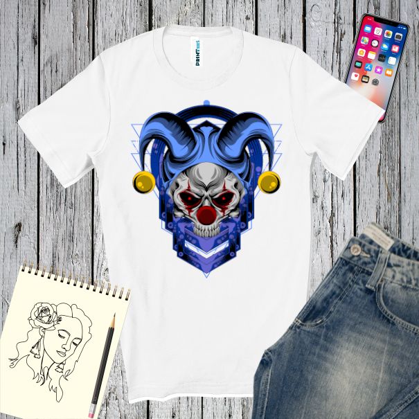 Tricou bărbați - Craniu Clown