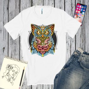 Tricou bărbați - Bufnița pe craniu