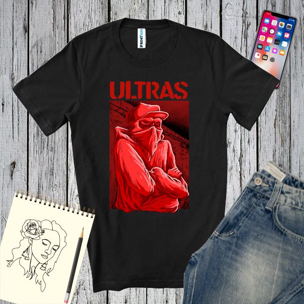 Ești un susținător pătimaș al echipei tale a cărei culoare este roșu atunci un tricou bărbați Ultras roșu este pentru tine Tricou barbati - Ultras roșu