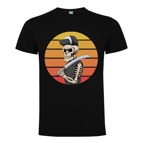 Tricou bărbați - Schelet Gangster - Negru