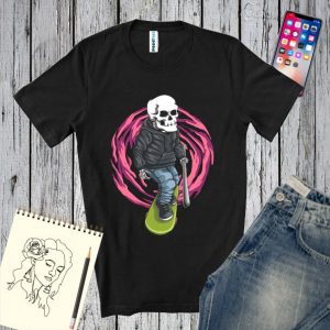 Tricou bărbați - Schelet Gangster pe Skateboard