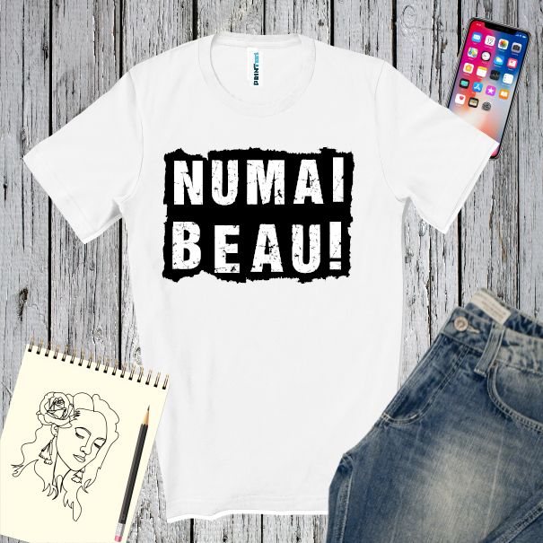 Tricou bărbați - Numai beau! - Alb
