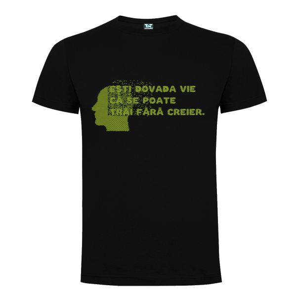 Tricou bărbați - Fără creier - Negru
