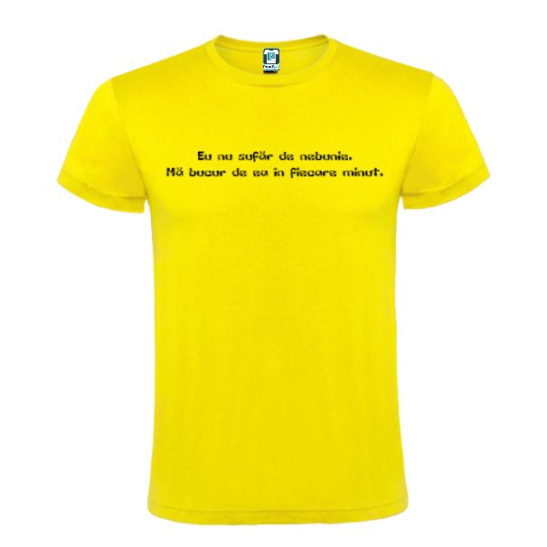 Tricou bărbați - Nebunie - Galben
