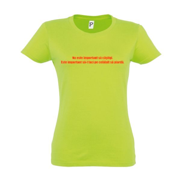 Tricou damă - Important - Verde frunză