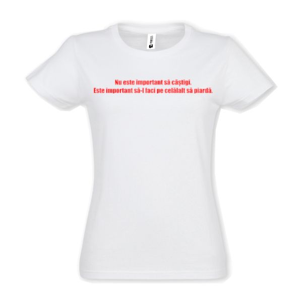 Tricou damă - Important - Alb