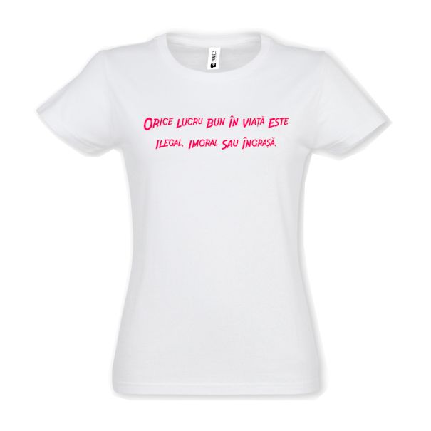 Tricou damă - Lucru bun - Alb