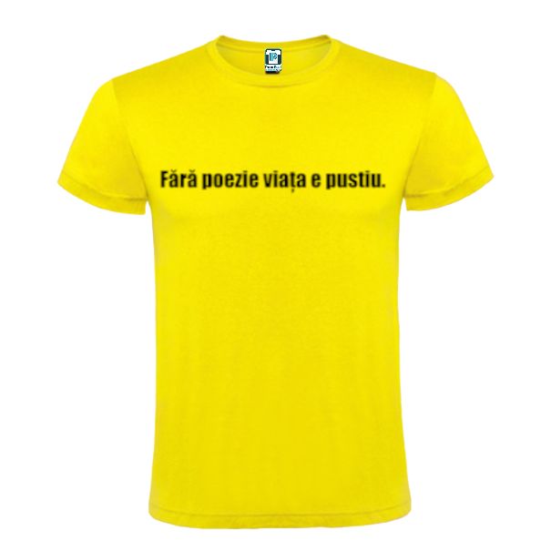Tricou bărbați - Fără poezie - Galben