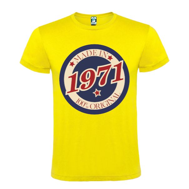 - Made in 1971 - 100% original poate fi un excelent cadou pentru o zi de naștere. Tricou bărbați - Original 1971