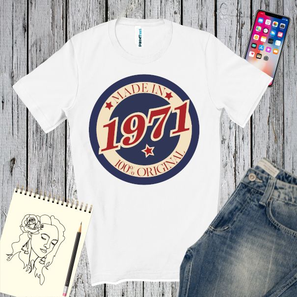 Tricou regular din bumbac pentru bărbați Tricou bărbați - Original 1971
