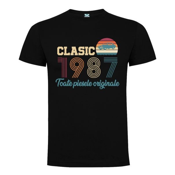 Tricou din bumbac de bărbat - Clasic 1987 - un excelent articol de purtat la o aniversare sau de dăruit la o zi de naștere. Tricou bărbați - Clasic 1987