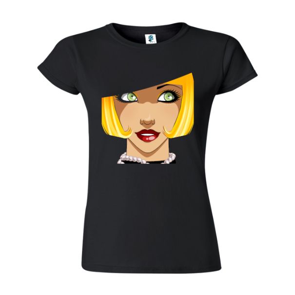 Tricou damă - Fată cu perle