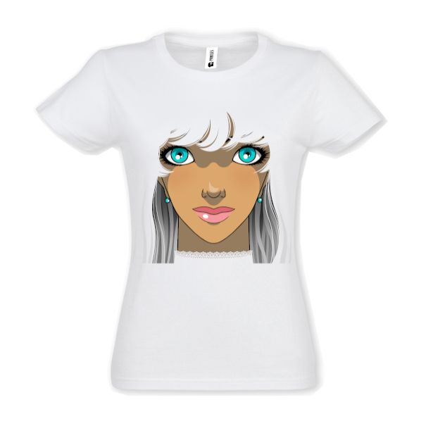 Tricou damă - Fată cu părul alb