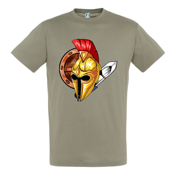 Tricou bărbați - Spartan cu scut și sabie
