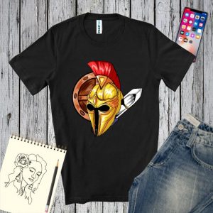 Tricou bărbați - Spartan cu scut și sabie