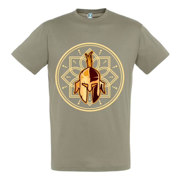 Tricou din bumbac pentru bărbați imprimat cu o casca de războinic antic Tricou bărbați - Casca de războinic