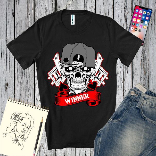 Tricou bărbați -Winner Skull