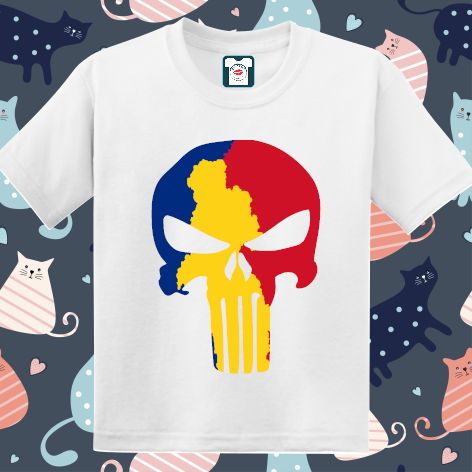 Tricou copii - Romanian Skull