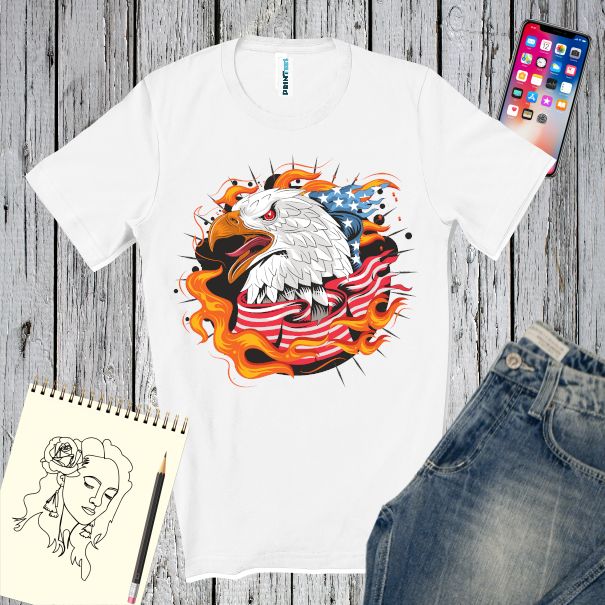 Tricou bărbați - Vulturul cu drapel