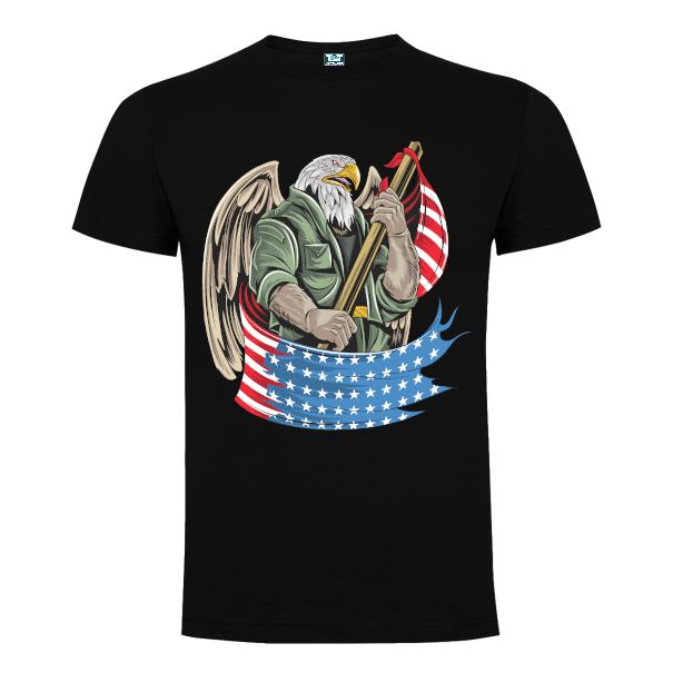 Tricou bărbați - Vulturul american cu drapel