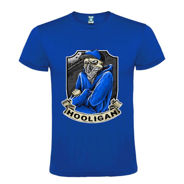 Tricou bărbați - Blue Hooligan - pentru cei mai extremiști suporteri ai unei echipe cu echipament albastru Tricou bărbați - Blue Hooligan