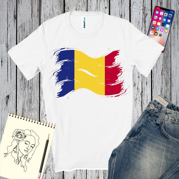 Tricou bărbați - Steag românesc