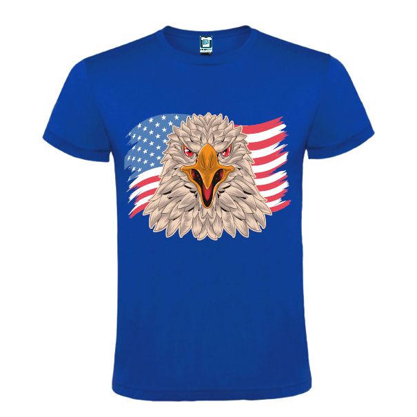 Tricou bărbați - Vultur cu drapel american