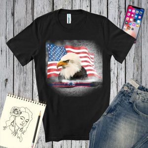 Tricou bărbați - Acvila cu drapel american