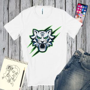 Tricou bărbați - Tigru cu verde