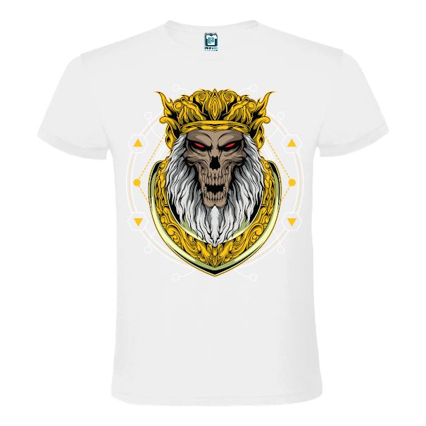 Regele apocaliptic venit din lumea de dincolo însoțit de simboluri geometrice satanice este tema noastră pentru acest tricou de bărbați. Tricou bărbați - Regele apocaliptic