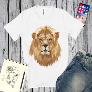 Tricou bărbați - Portret de leu