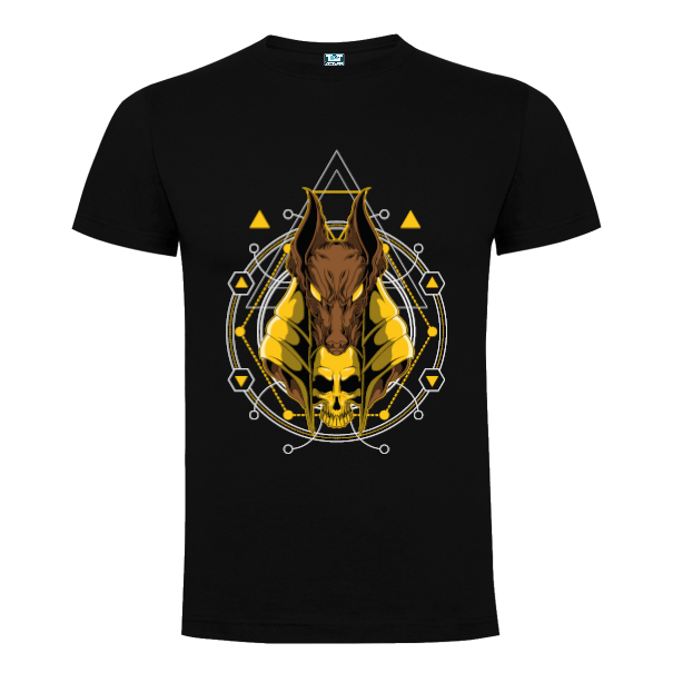 Tricou bărbați - Anubis cu craniu auriu
